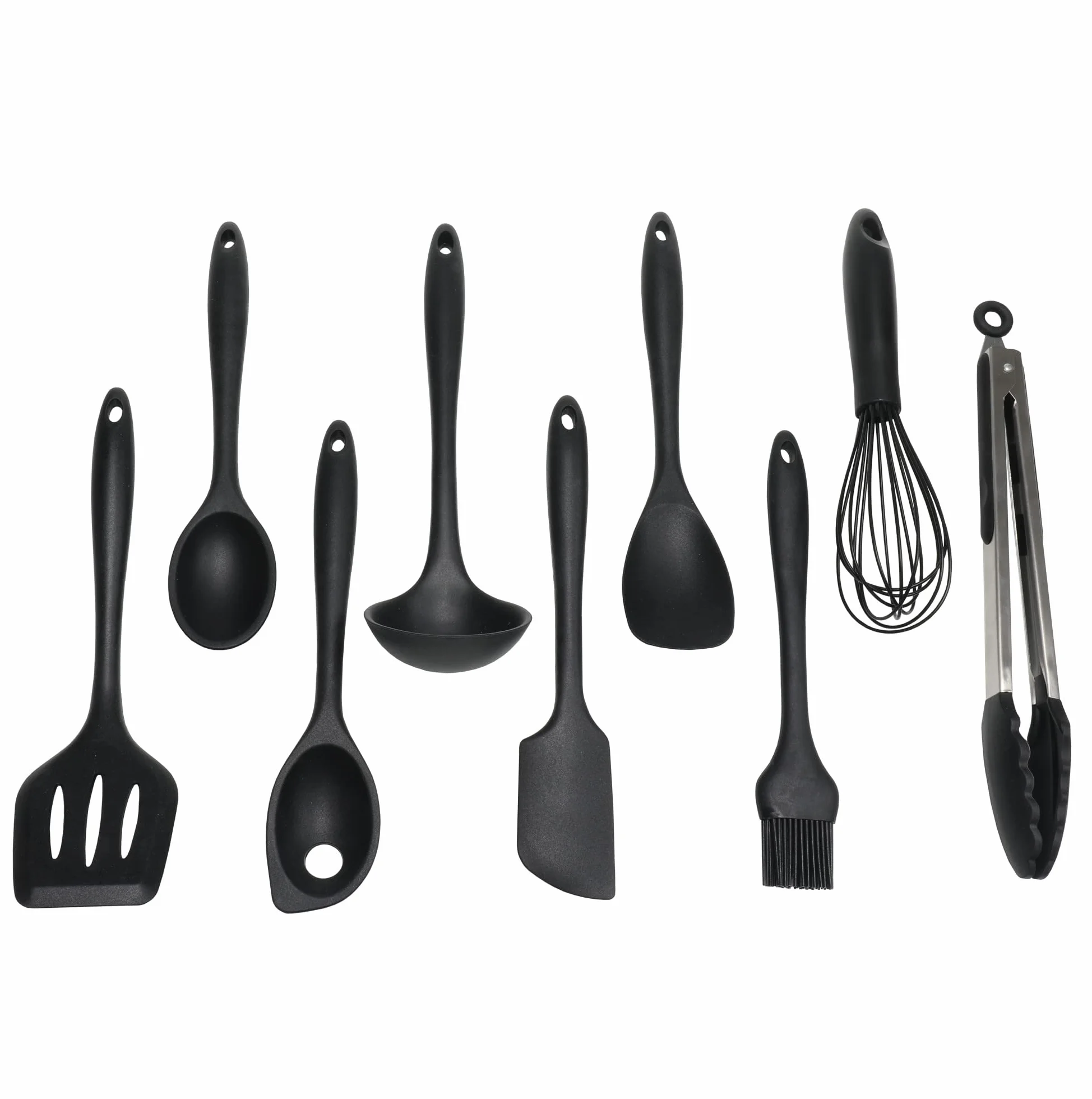 Chef Craft Premium Silicone Pinzas de Cocina, Negro