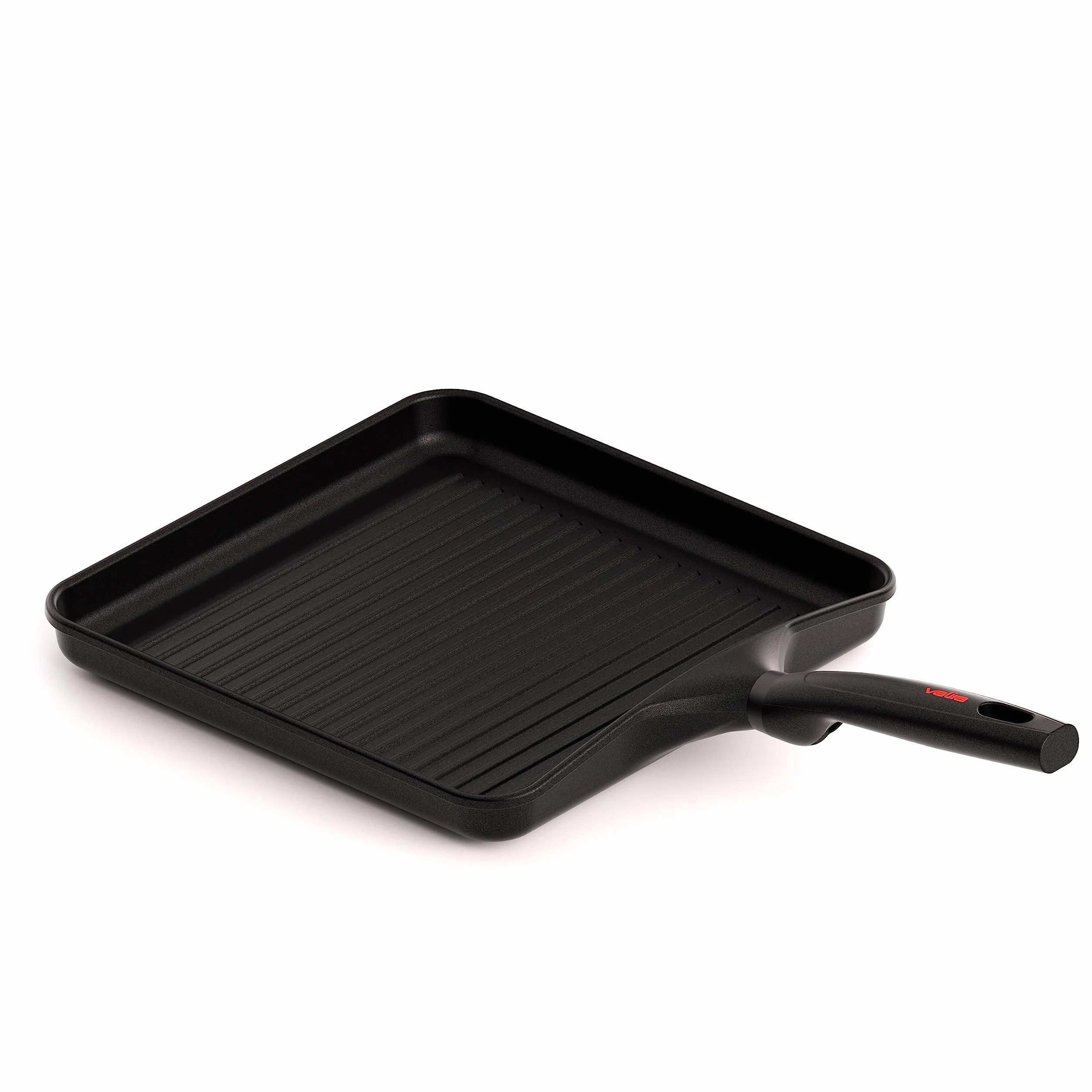 Valira Origen - Grill premium de 28x28 cm hecho en España, aluminio fundido con antiadherente reforzado, apto para inducción