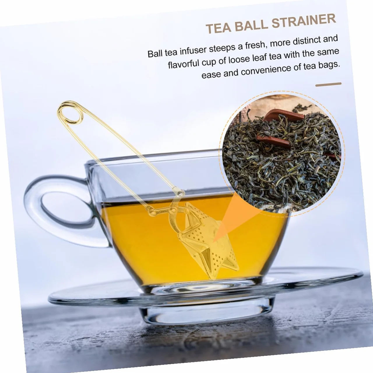 TOYANDONA Colador de Té de Acero Inoxidable con Mango Filtro Infusionador para Sueltas Diseño Estrella y Luna Práctico y Duradero para Tazas y Teteras