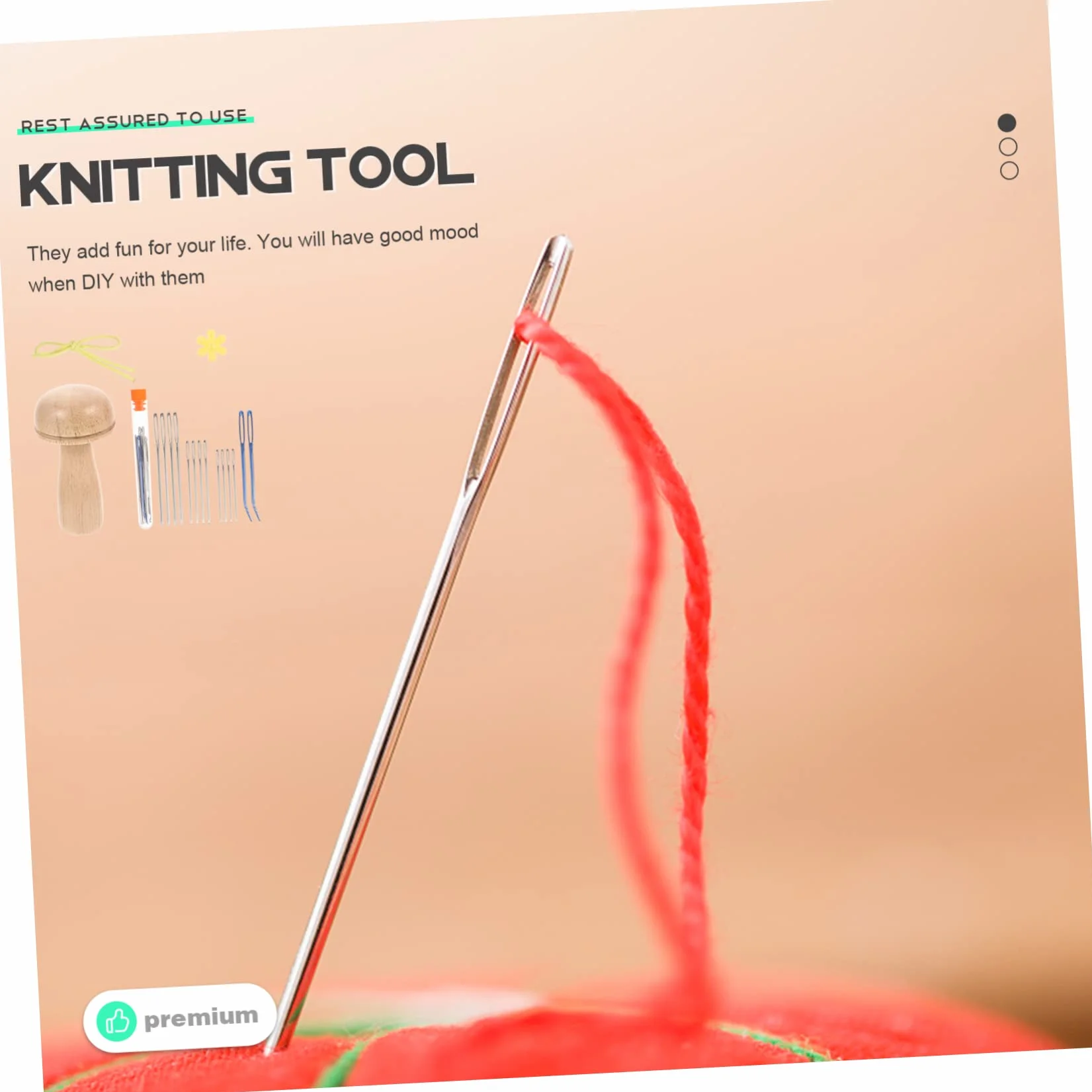 Ciieeo 3juegos Agujas De Tejer Profesional De Agujas Para Zurcir Herramienta Portátil Para Manualidades Costura Para Principiantes y Amantes Del Yarn Craft