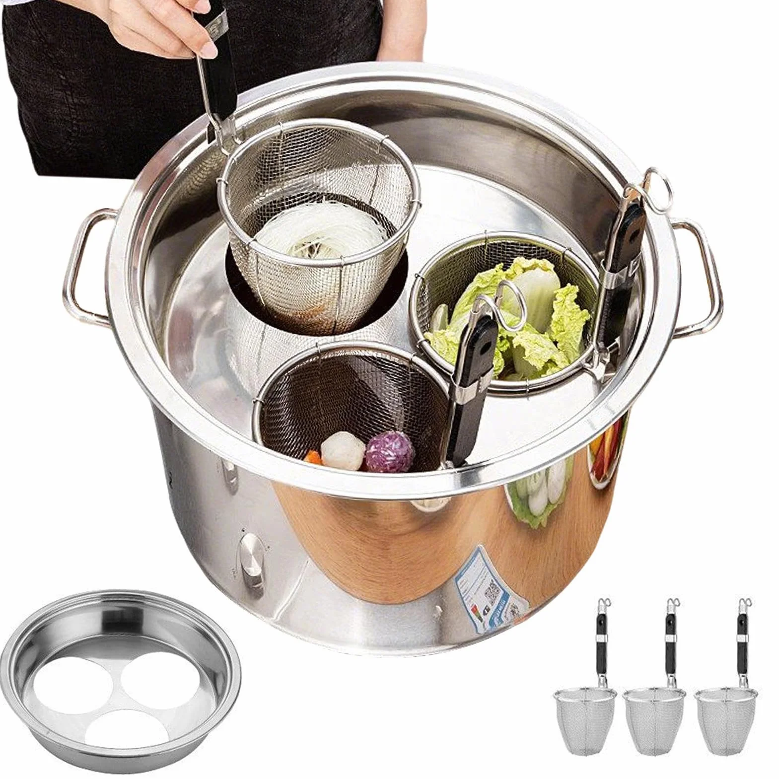 de espagueti con cesta escurridor | Utensilio de cocina para fideos, cocina de espaguetis y vapor | Para amantes de la cocina Principiantes profesionales Preparación de comidas