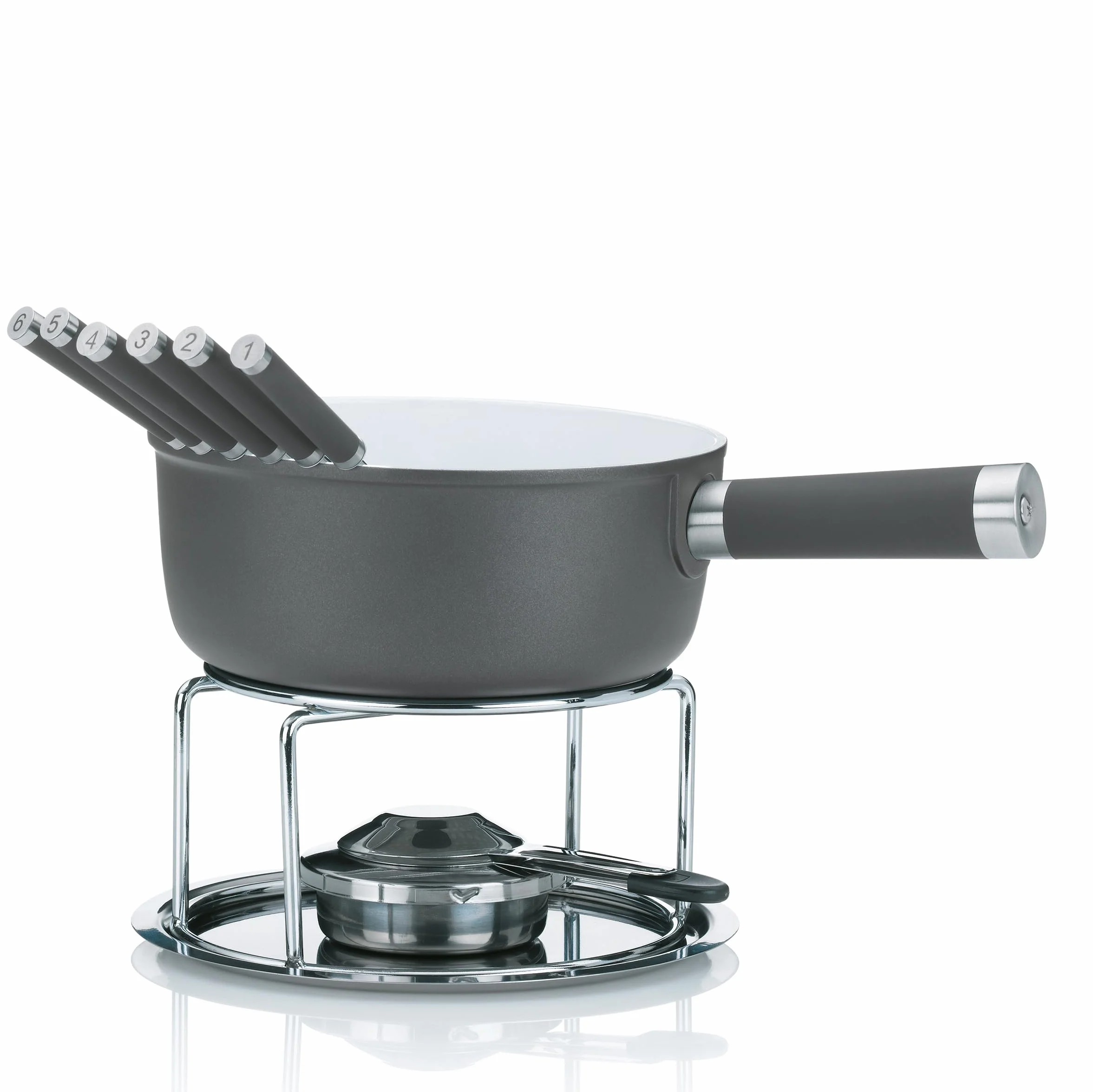 kela Juego de Fondue de Queso de 10 Piezas, Fondue de Aluminio Fundido para 6 Personas LANCY, c