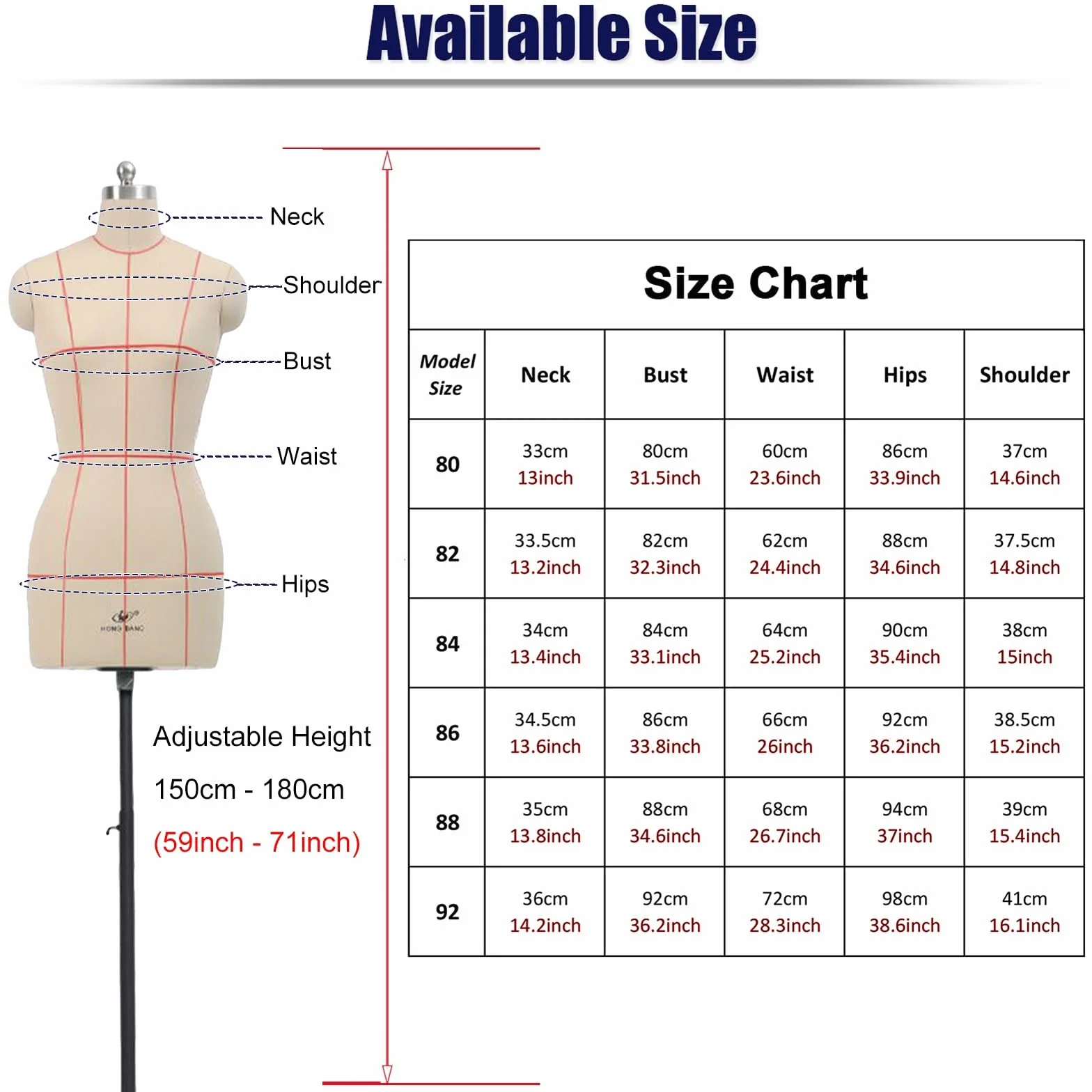 Maniquí femenino, torso y brazos ajustables de medio cuerpo, soporte para chupete de sastre para costura, modelo de costura para principiantes