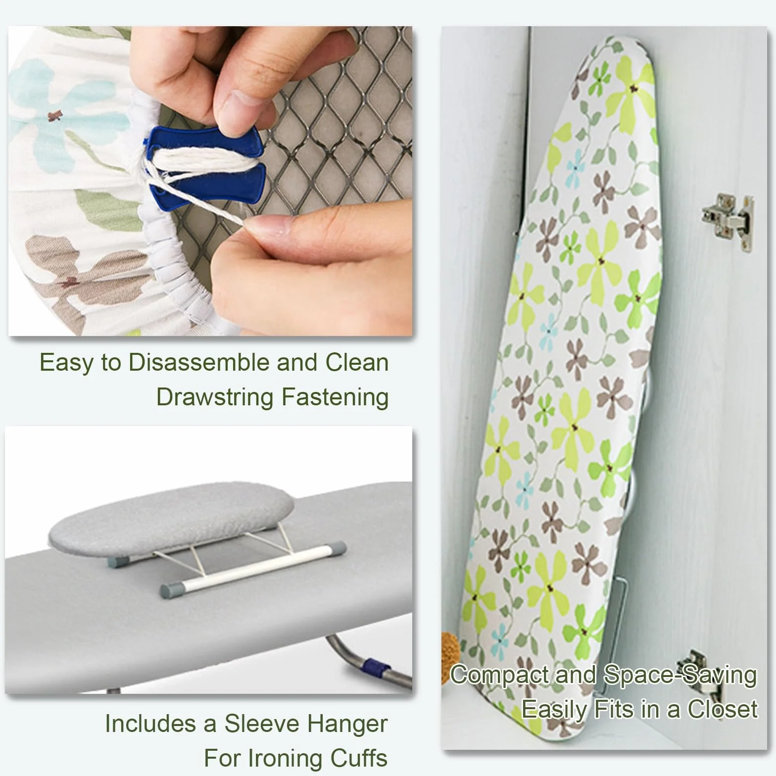 Tabla de Planchar Sobremesa con Soporte para Plancha y Soporte para Mangas, Mesa Planchar Plegable para Espacios Pequeños, 90x19x31 cm, Gris