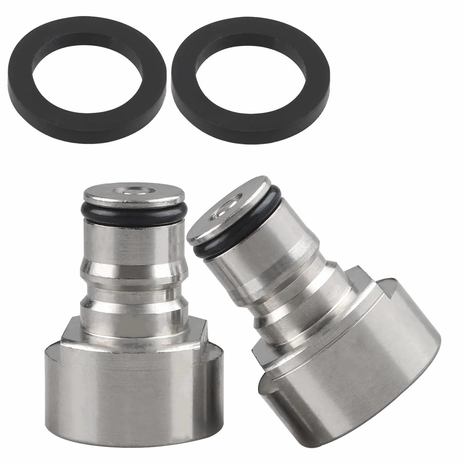 LUCKEG Adaptador de acoplador de Barril de Bloqueo de Bola, Acero Inoxidable, Plata