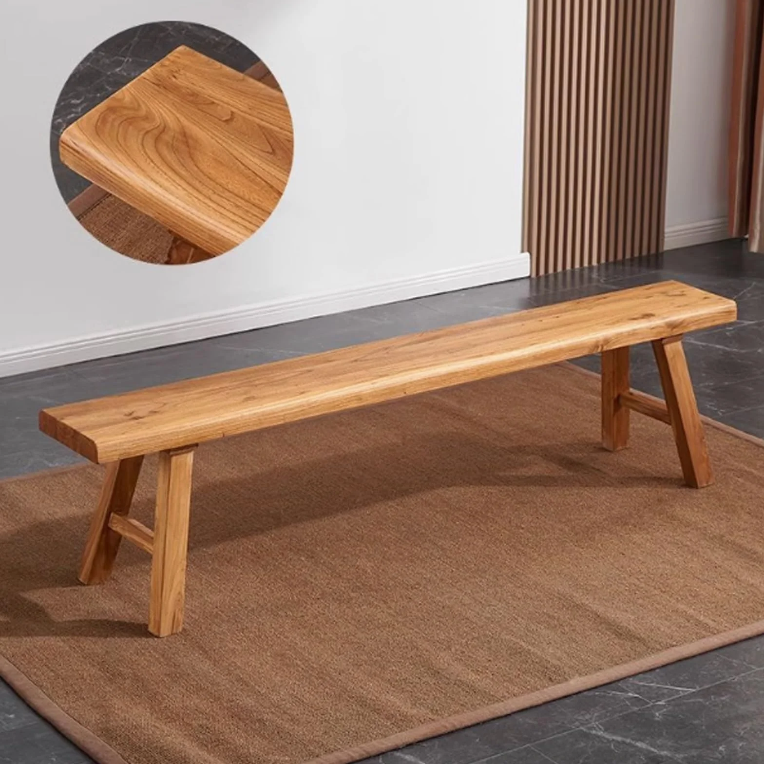 Banco de Cocina, Madera Rústica, Banqueta Madera, Banco Jardín Muebles, Banco Zapatero, Banco de Extremo de Cama, para Dormitorio, Entrada, Comedor