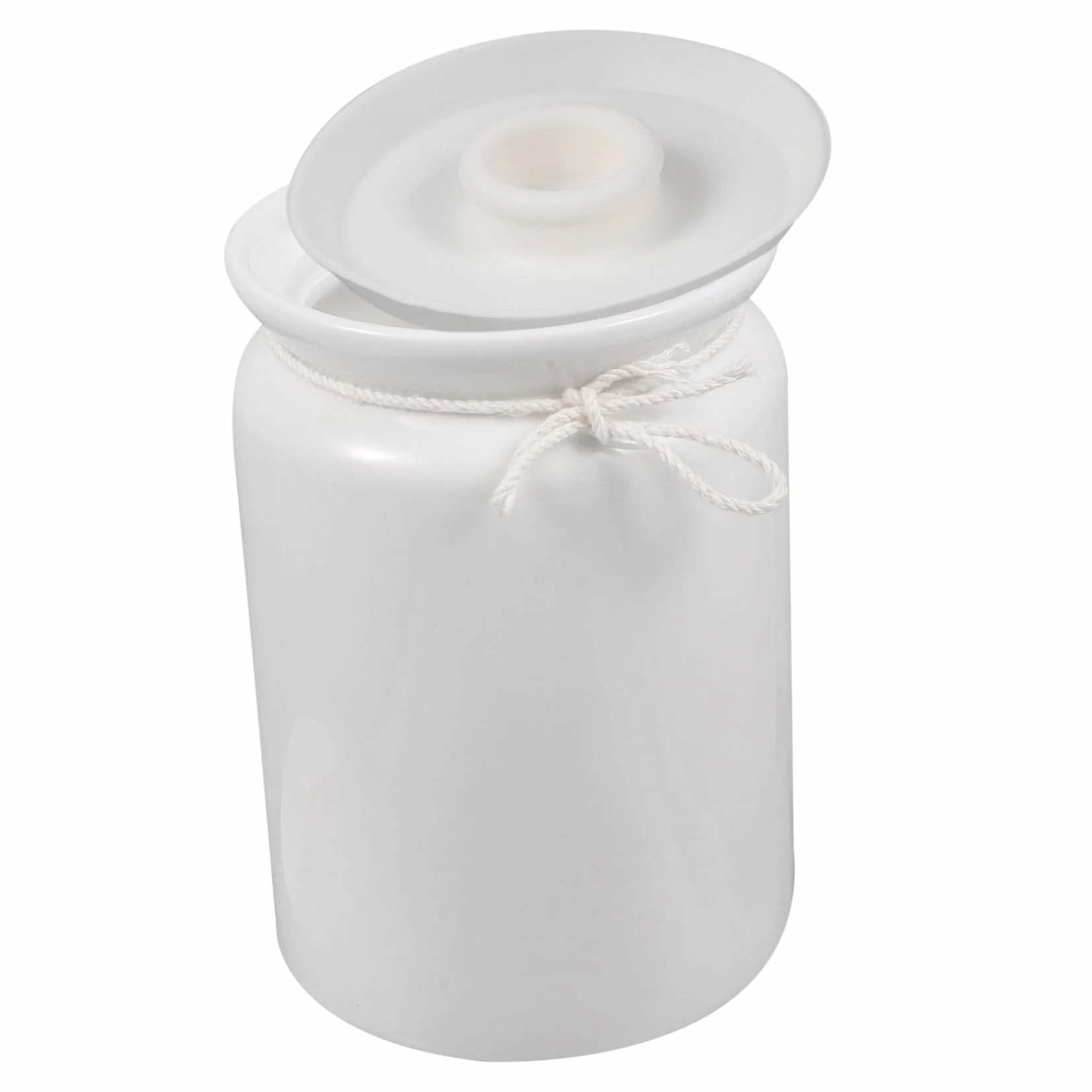 Tarro de Cerámica Blanco de 800ml Tapa de Silicona | Azúcar y Café en Restaurante u Hotel, Cierre Eficaz, Fácil de Limpiar, Uso Versátil