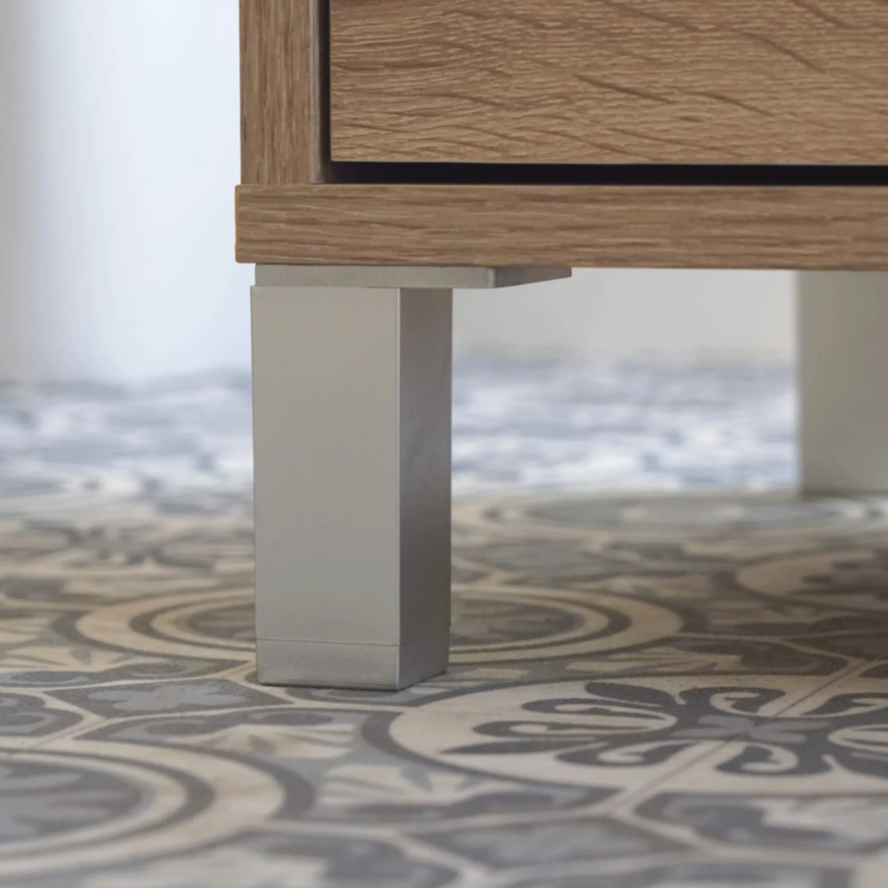 MUEBLES PITARCH | Conjunto Mueble de Baño con Lavabo cerámico y Espejo Incluido, 3 Cajones, 80cm Ancho, con Patas, Blanco, para Lavabo encastrado, Estilo Moderno Modelo Kalma