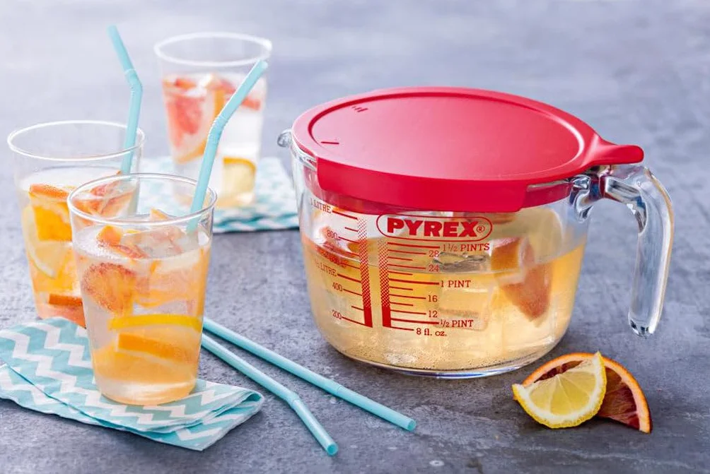 PYREX Classic Jarra medidora, Transparente, 20,9 x 16,1 x 11,2 cm