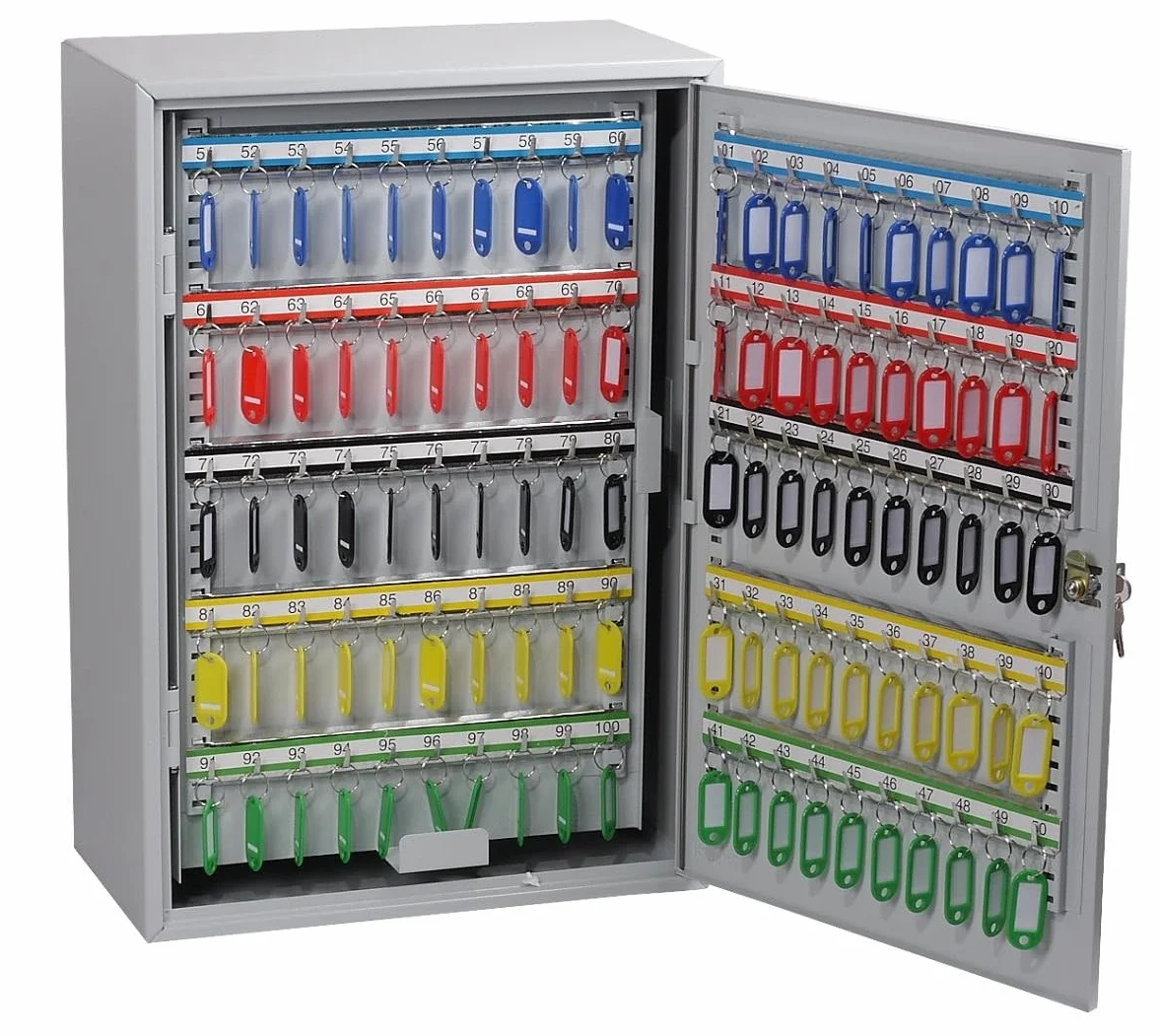 PHOENIX SAFE Company Gabinete de Llaves comerciales Phoenix KC0605E Gancho con Cerradura electrónica, Metal, Gris, 300 Hooks