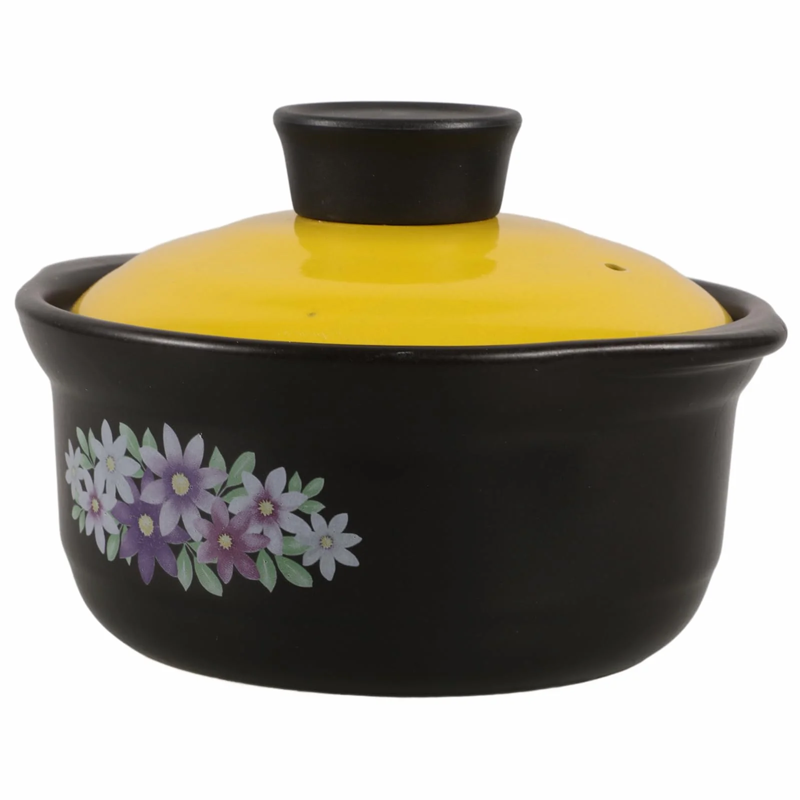 Cazuela de Barro para Sopa 1.3l Doble Asa, Utensilio de Cocina de Arcilla para Restaurante y Tienda de Alimentos, Excelente Conducción de Calor