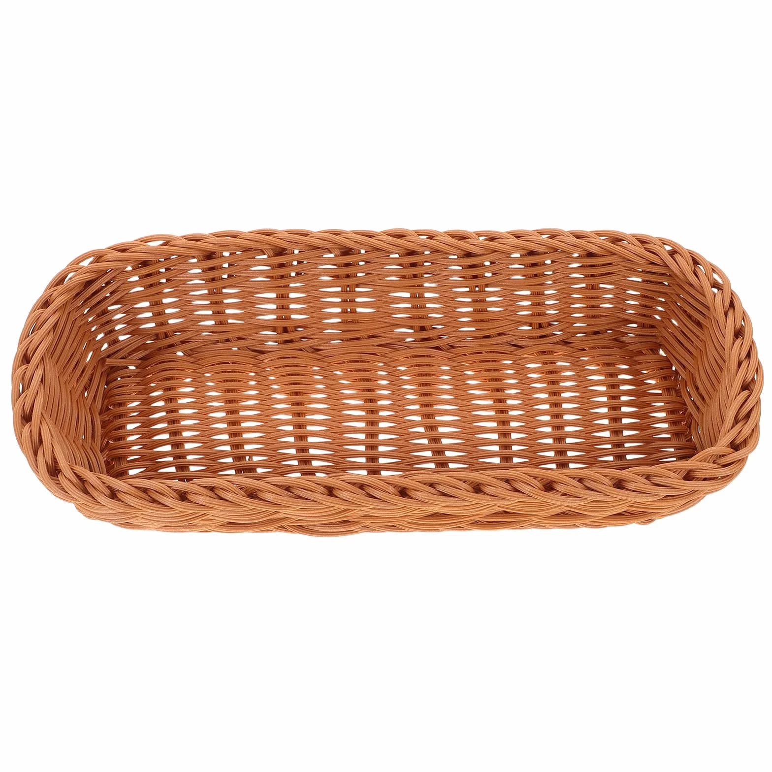 Veemoon Cesta de Almacenamiento Imitación Ratán para Cubiertos y Palillos Caja Plástica Tejida Organizador Versátil para Cocina Diseño Natural Práctico y Ordenado