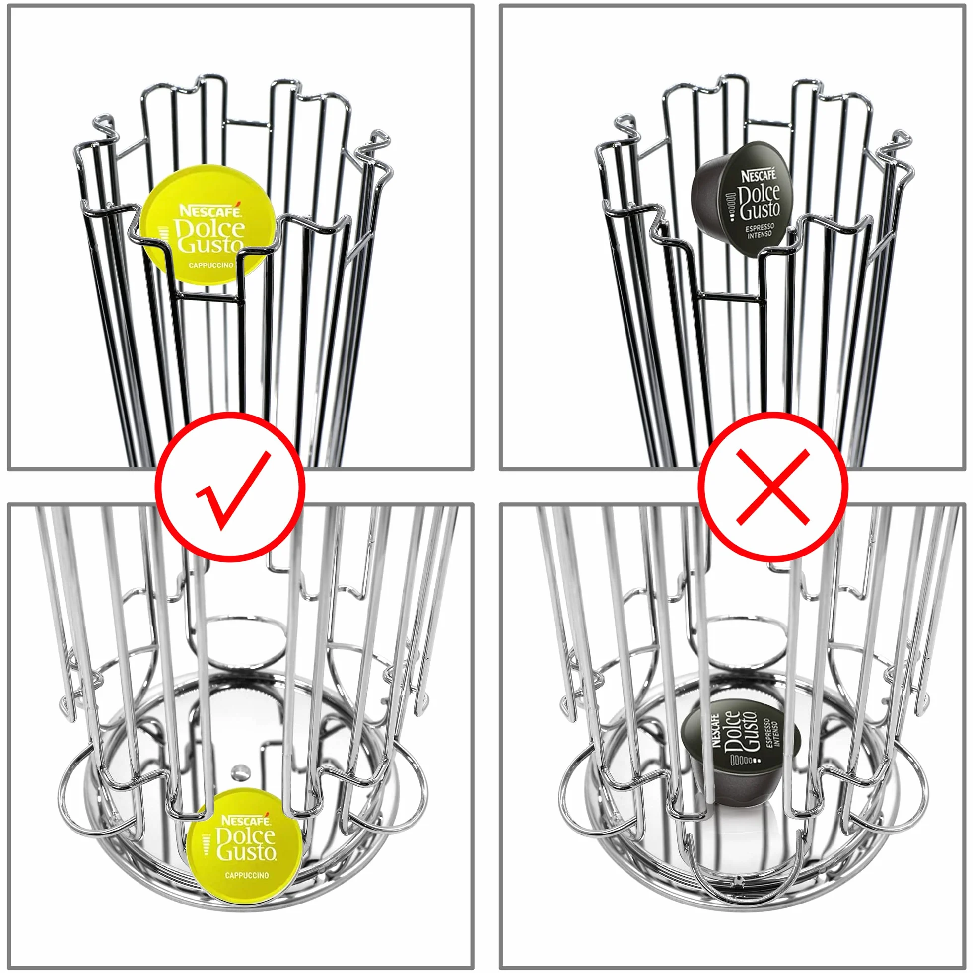 EXZACT EX-DG031-32 Soporte giratorio para Cápsulas de café Dolce Gusto 32 piezas