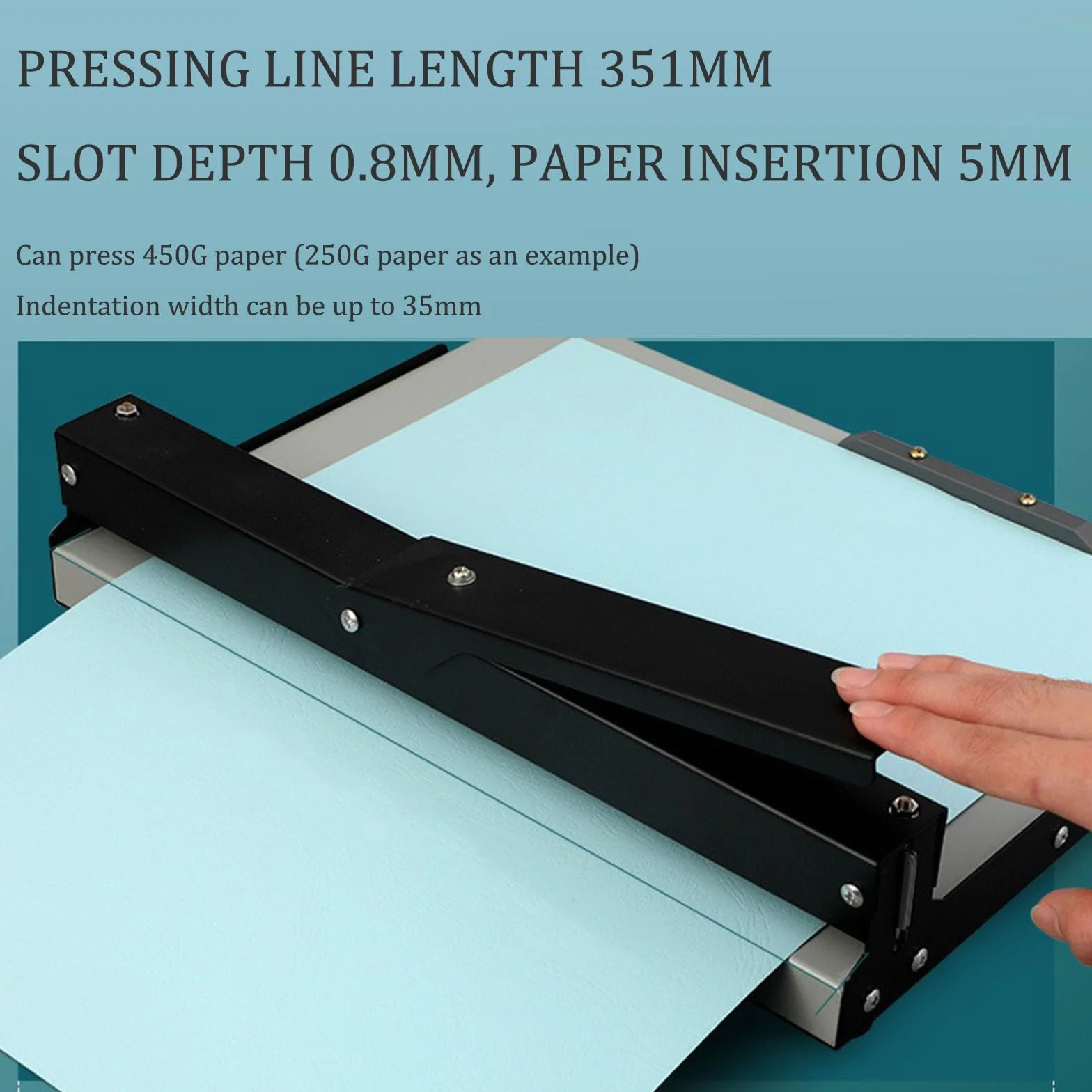 Creasing Machine A3 - Marcador de papel resistente y carpeta para pliegues A4, uso en oficina comercial, perfecto para hacer tarjetas y prensa de libros