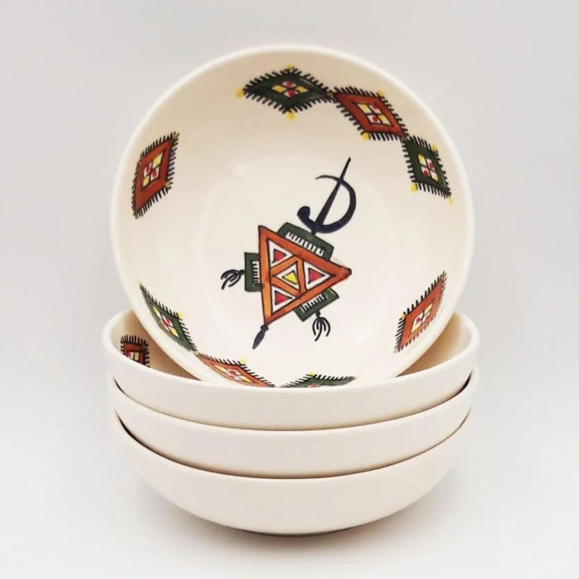Juego de 4 platos hondos - platos de sopa Jatte Sahel Beige - D 20 cm