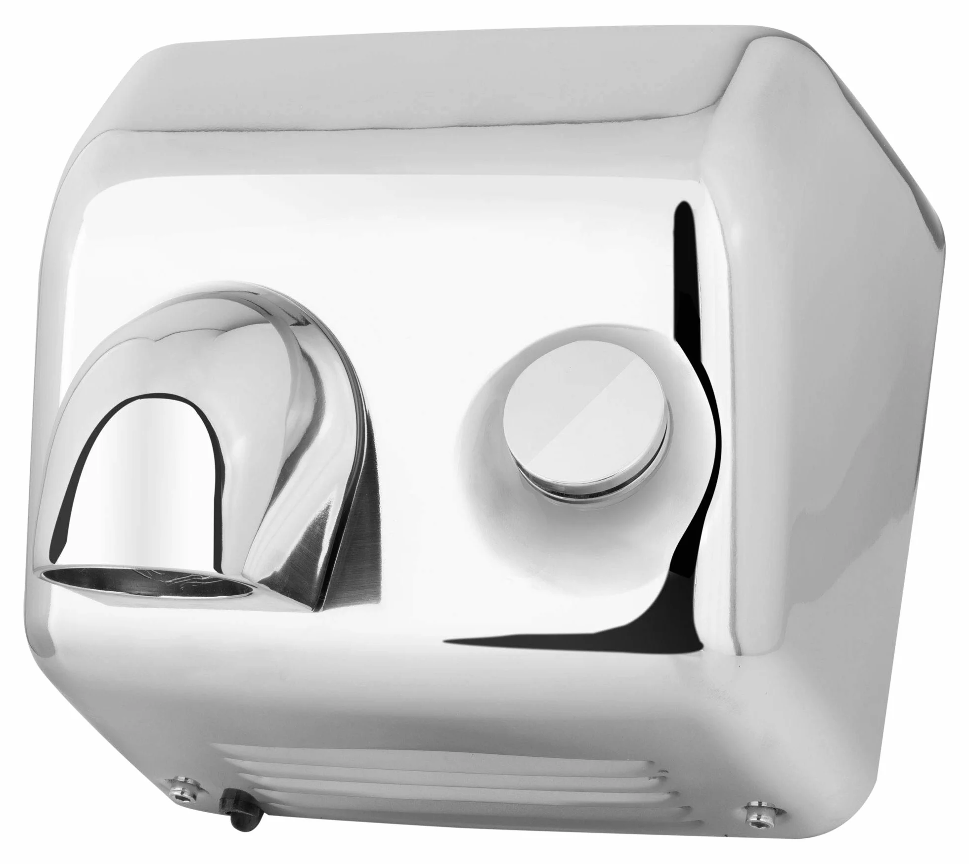 Stagecaptain HD-55 Dryboy secador de Manos para Pared, botón, 2300W, Estructura metálica Resistente, fácil Montaje con Plantilla de perforación, Color Plateado.