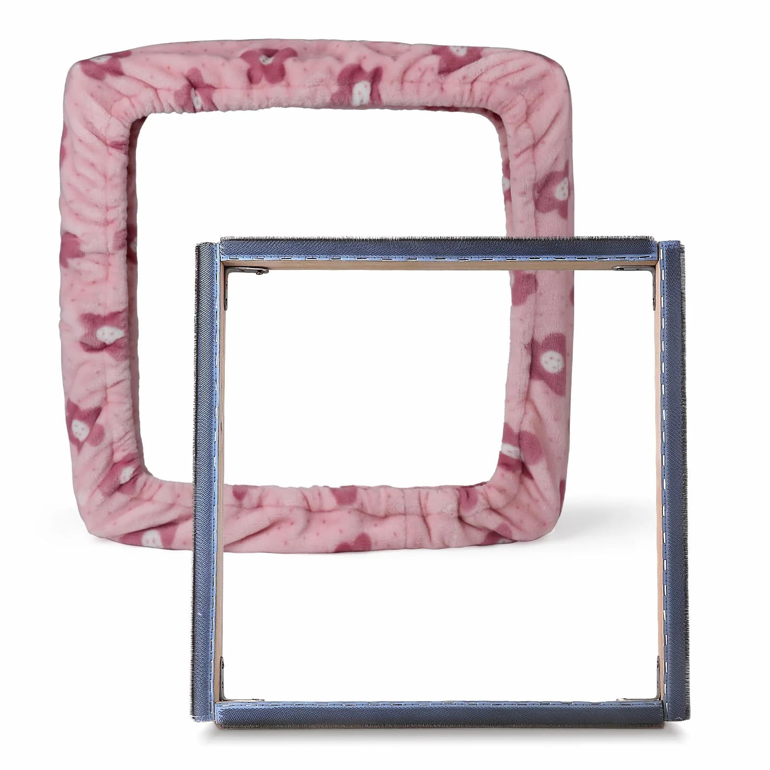 JTVTW Gripper Strip Frames Punch Needle Rug Hooking Frame - Marco de bordado con agujas, 50 x 50 cm, color rosa