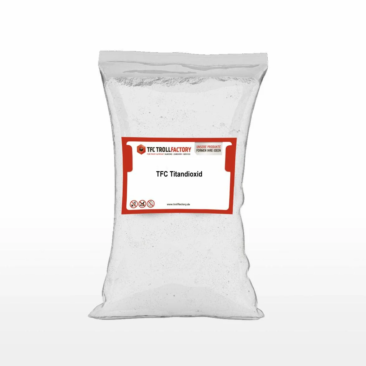 TFC dióxido de titanio I blanco titanio I blanco oxidado I pigmentos blancos para colorear colores, plásticos, hormigón, pavimento, yeso, resina epoxi I 5 kg