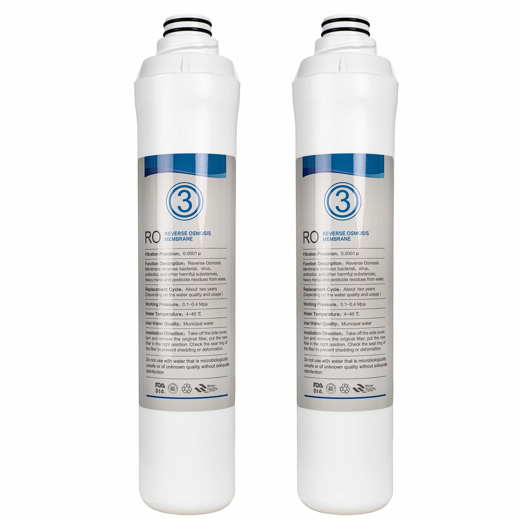 Membrana de repuesto para equipo de osmosis inversa móvil sin conexión de agua fija R.O.Pot. Ropot La solución ideal para apartamentos de alquiler, caravanas, viajeros y hogares pequeños, 2 x Membrane