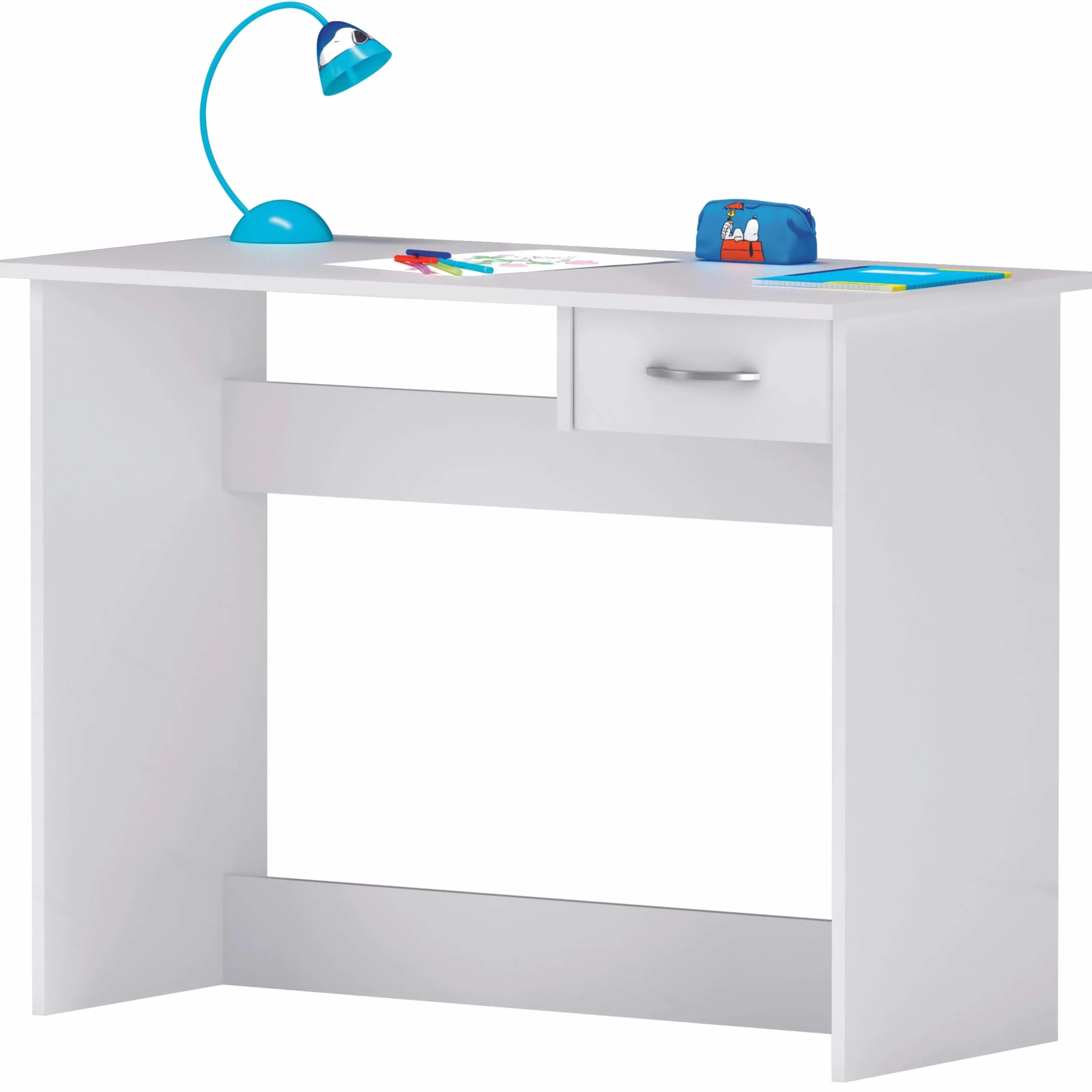 Escritorio Juvenil Dormitorio Estudio Color Blanco 101x77x50 cm