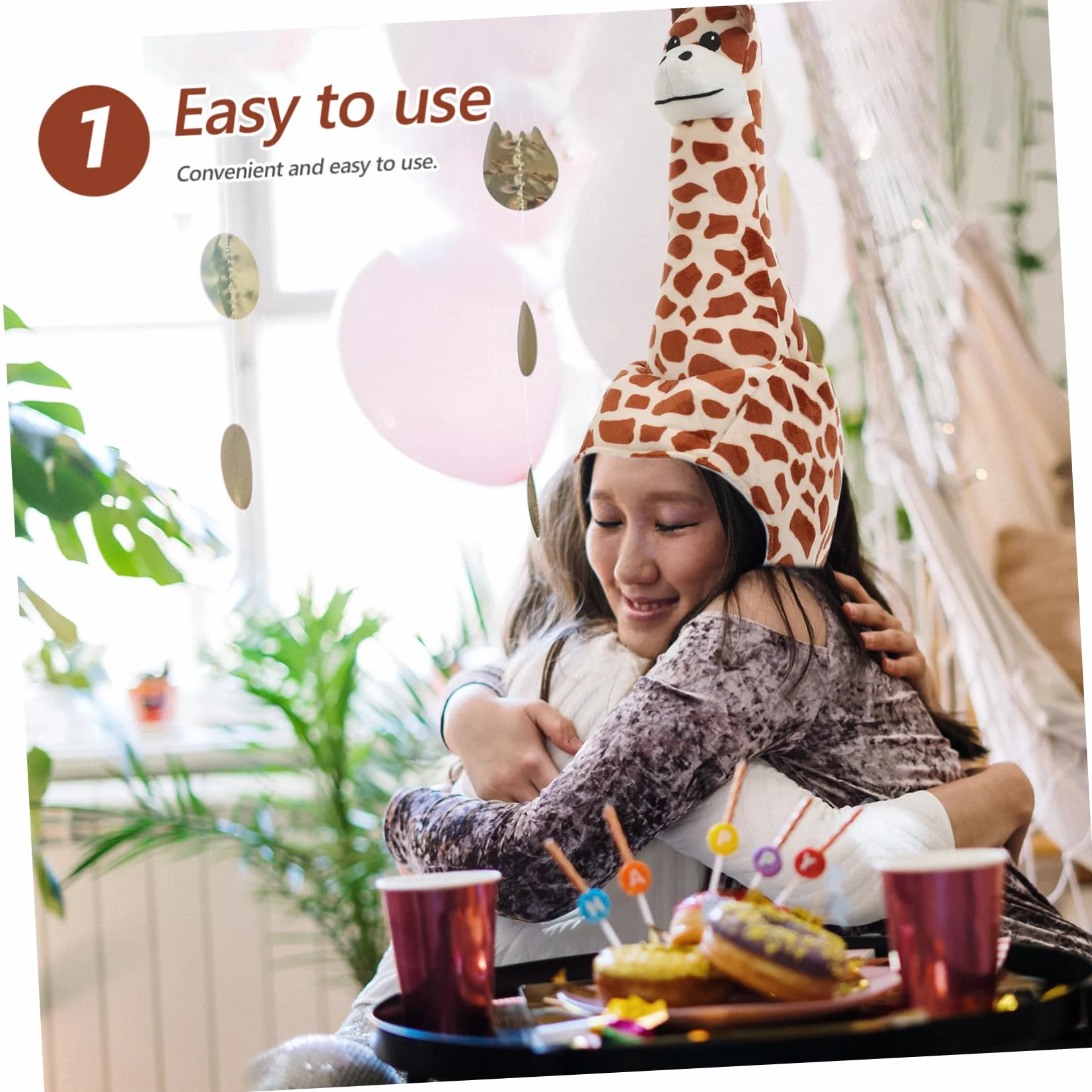 Hemobllo Sombrero De Giraffe De Peluche Divertido Para Fiestas Accesorio De Carnaval y Fotografía Diseño Lúdico Para Adultos