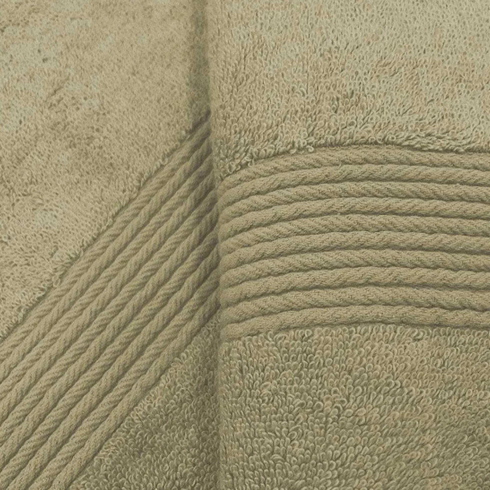 Alpes Blanc Pack de 2 Toallas de Baño Grandes de Algodón y Bambú, 600 g/m², Colores de Bambú, Topo, Tamaños de Servilletas, 100 x 150 cm