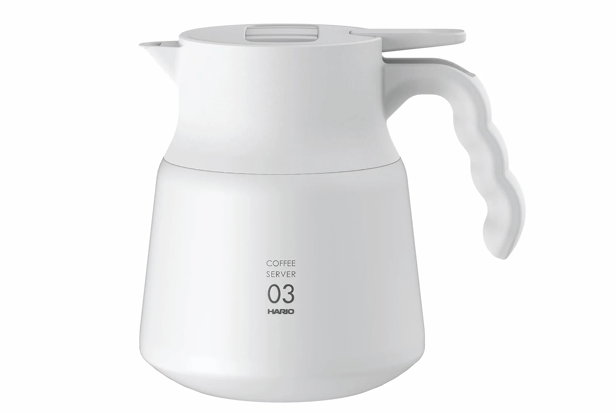 Hario V60 - Servidor de acero inoxidable aislado, 800 ml, color blanco