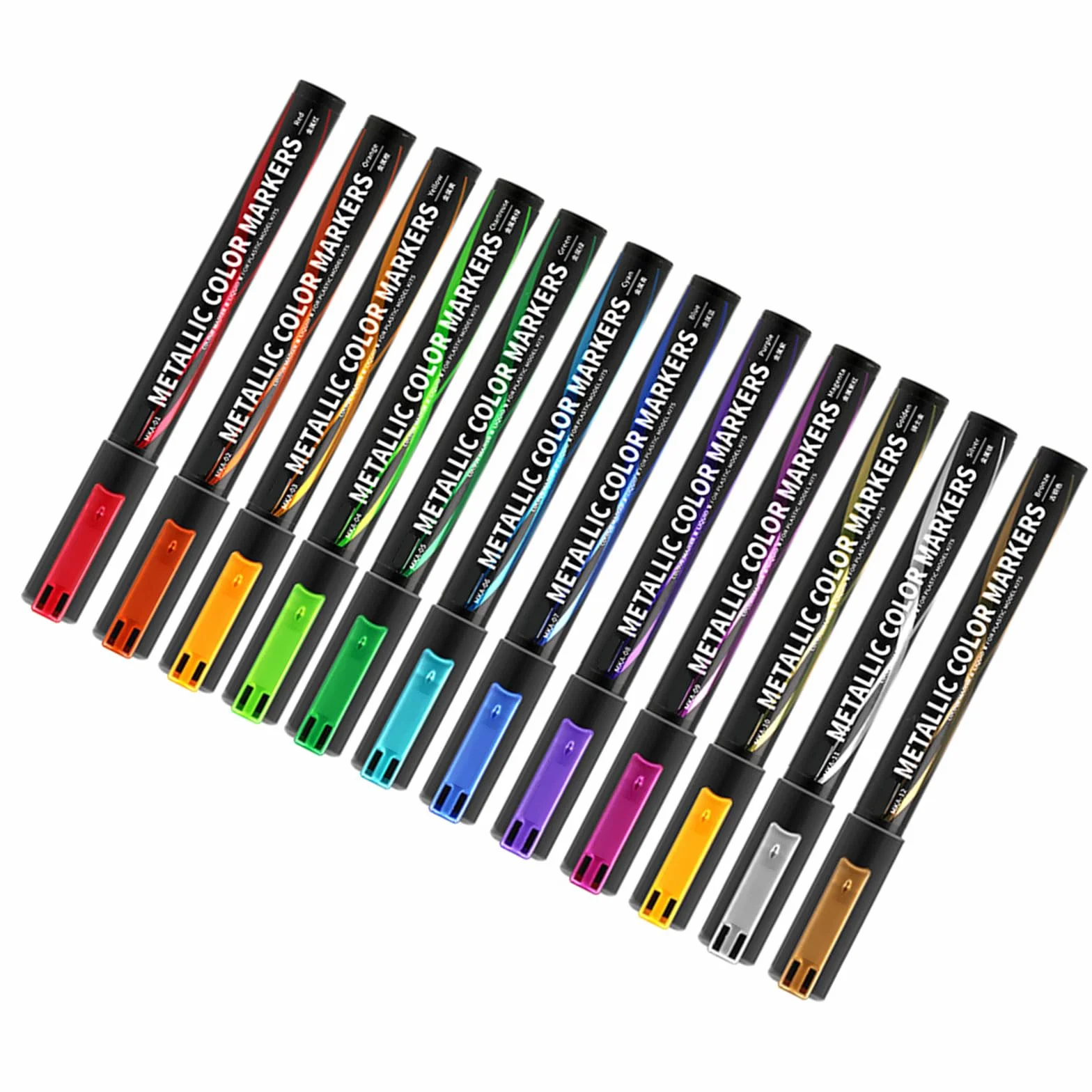 12 rotuladores metálicos para álbumes de recortes, accesorios metálicos para álbumes de recortes, accesorios para hacer tarjetas
