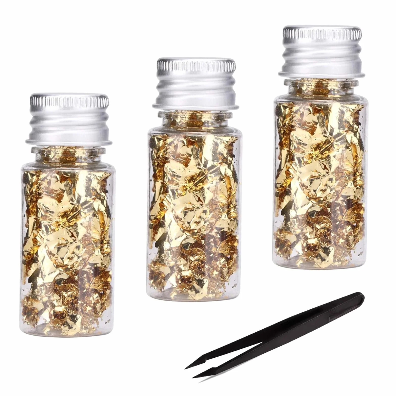 Hojas de Oro Comestibles - Pan Oro para Decorar Pasteles - Manualidades Maquillaje - Copos Lámina Oro para Tartas