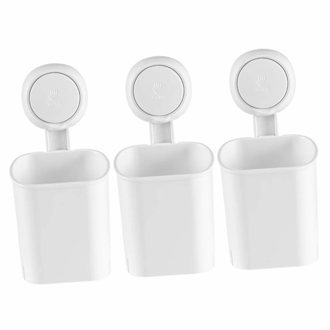 ULTECHNOVO 3piezas Soporte De Pared para Cepillos De Dientes y Afeitar Organizador y Cocina Ventosa Sin Taladros para Superficies Porosas Almacenamiento De Accesorios De Personal