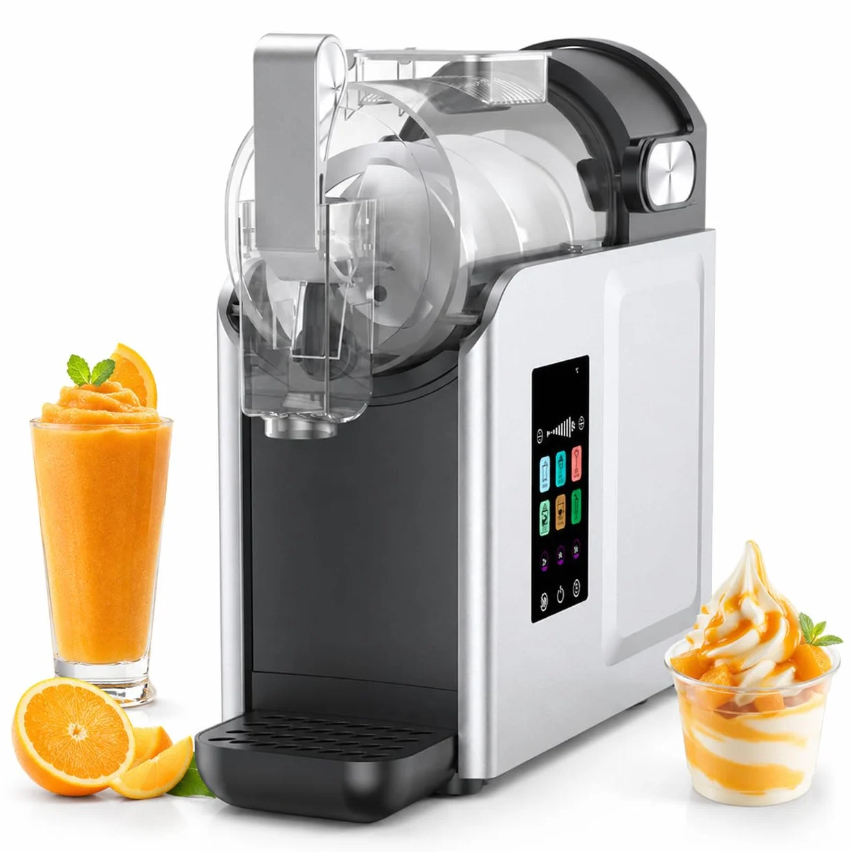 Creami Style Máquina De Granizados, 2L Bebidas Frías Para Hogar Y Café | 6 modos de bebidas, control táctil intuitivo, mantenimiento rápido, resultados café