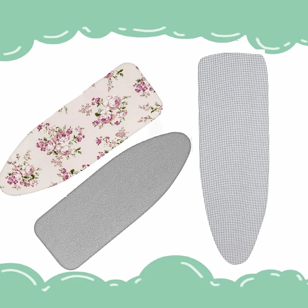 Funda y Almohadilla para Tabla de Planchar Resistente a Quemaduras de 33 x 101 cm, Funda de algodón para Tabla Mediana, Alfombrilla de Planchado Alternativa Ajustable, fácil Instal