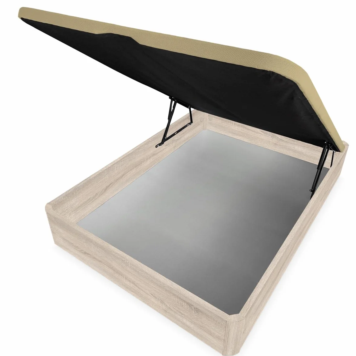 amuéblate Online - Canapé Abatible Extra Reforzado Gran Capacidad con Tapa Transpirable, Esquinas Redondeadas, 135 x 190, Cambria