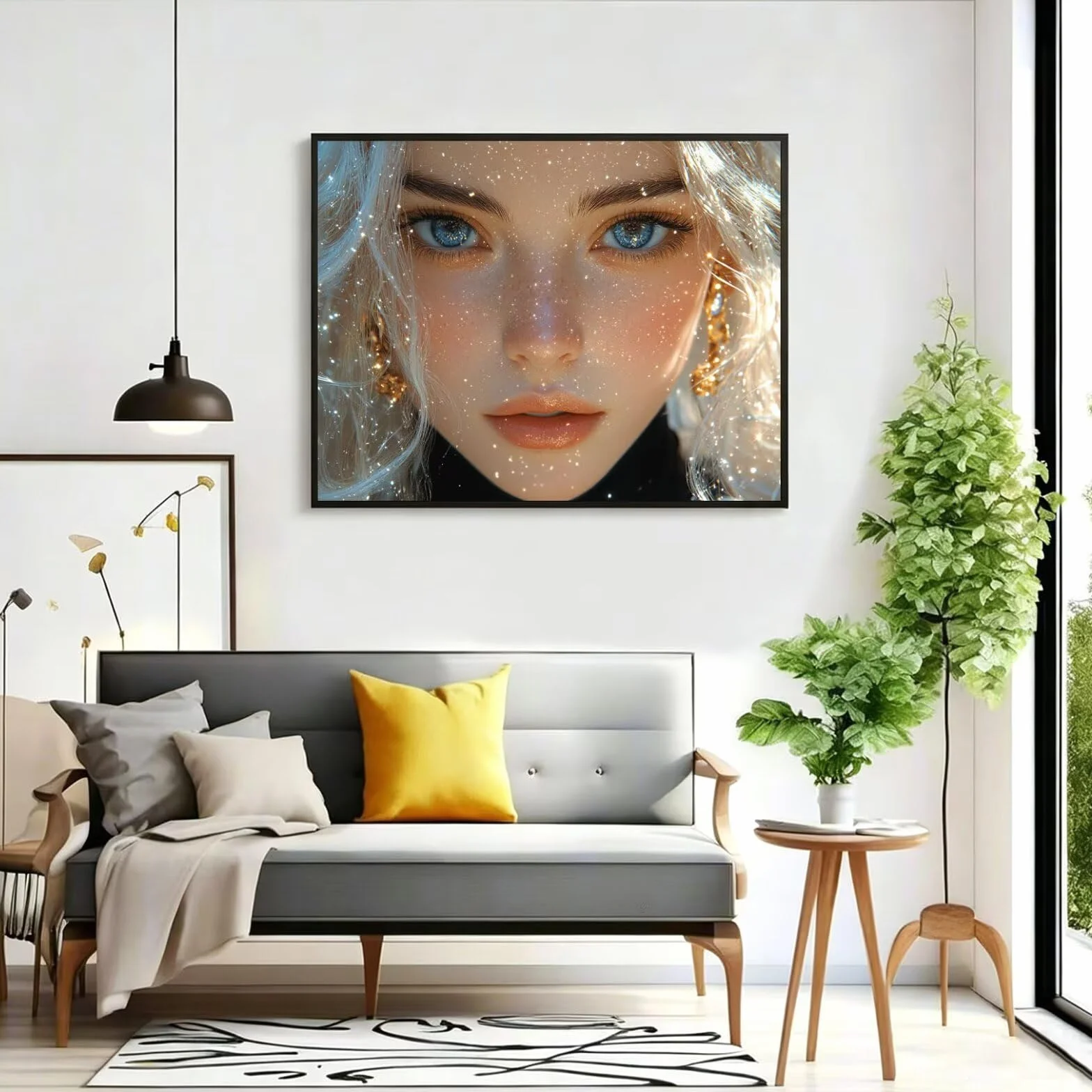 Pintar por Numeros mujer Pinturas Acrilicas anime Pintura por Numeros Adultos DIY Lienzos para Pintar, Pintura Acrilica Manualidades, Decoración para Hogar, Regalos Cumpleaños, 70x90cm Sin Marco q-666