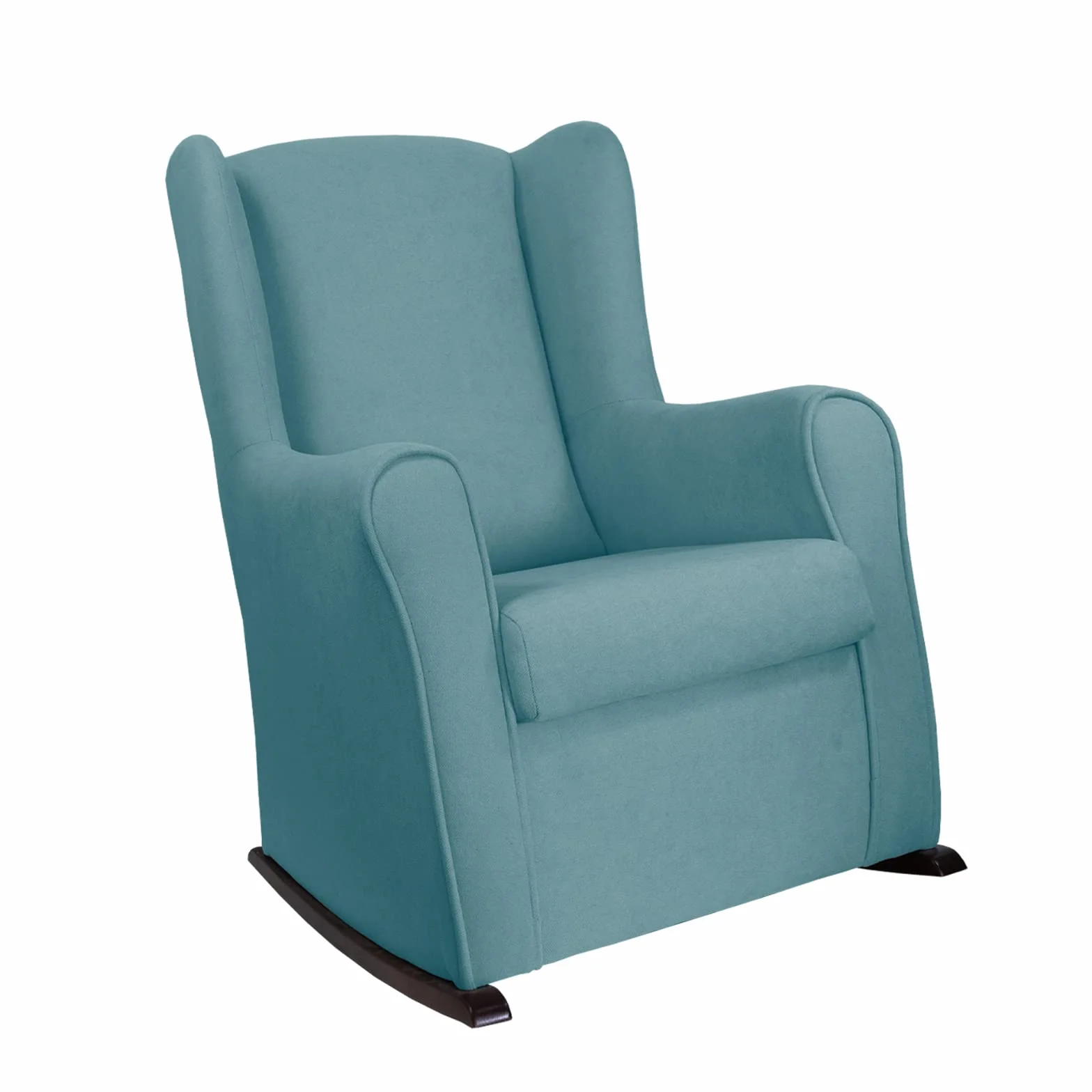 MUEBLIX.COM | Mecedora Oporto | Sillón de Lactancia | Mecedoras de Salón Modernas | Butaca de Lactancia | Tela Antimanchas | Mecedora para Dormitorio o Salon | Color Azul