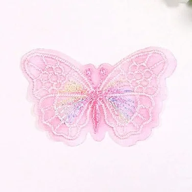 Parches de Bordado Parches Bordados pequeños de 5 x 3,8 cm, 50 Unidades, for Planchar, con diseño Mariposas, for Ropa, Gran tamaño, for Coser en Vaqueros y Chaquetas(Beige)