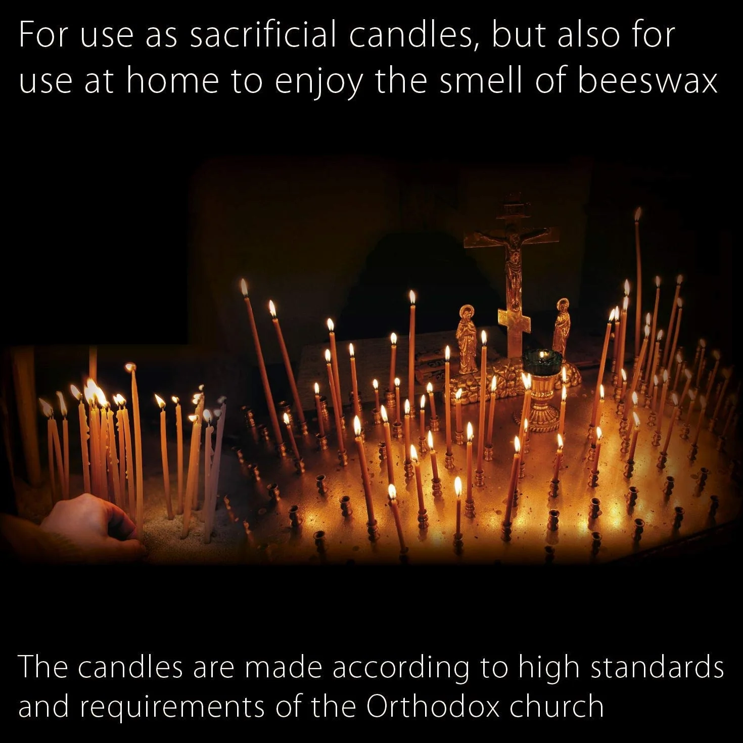 Danilovo Velas de Cera de Abeja (Rojo) – Velas Ortodoxas Para Oración, Rituales, de Decoración de Mesa, N80, Altura 18,5 cm, 300 Unidades