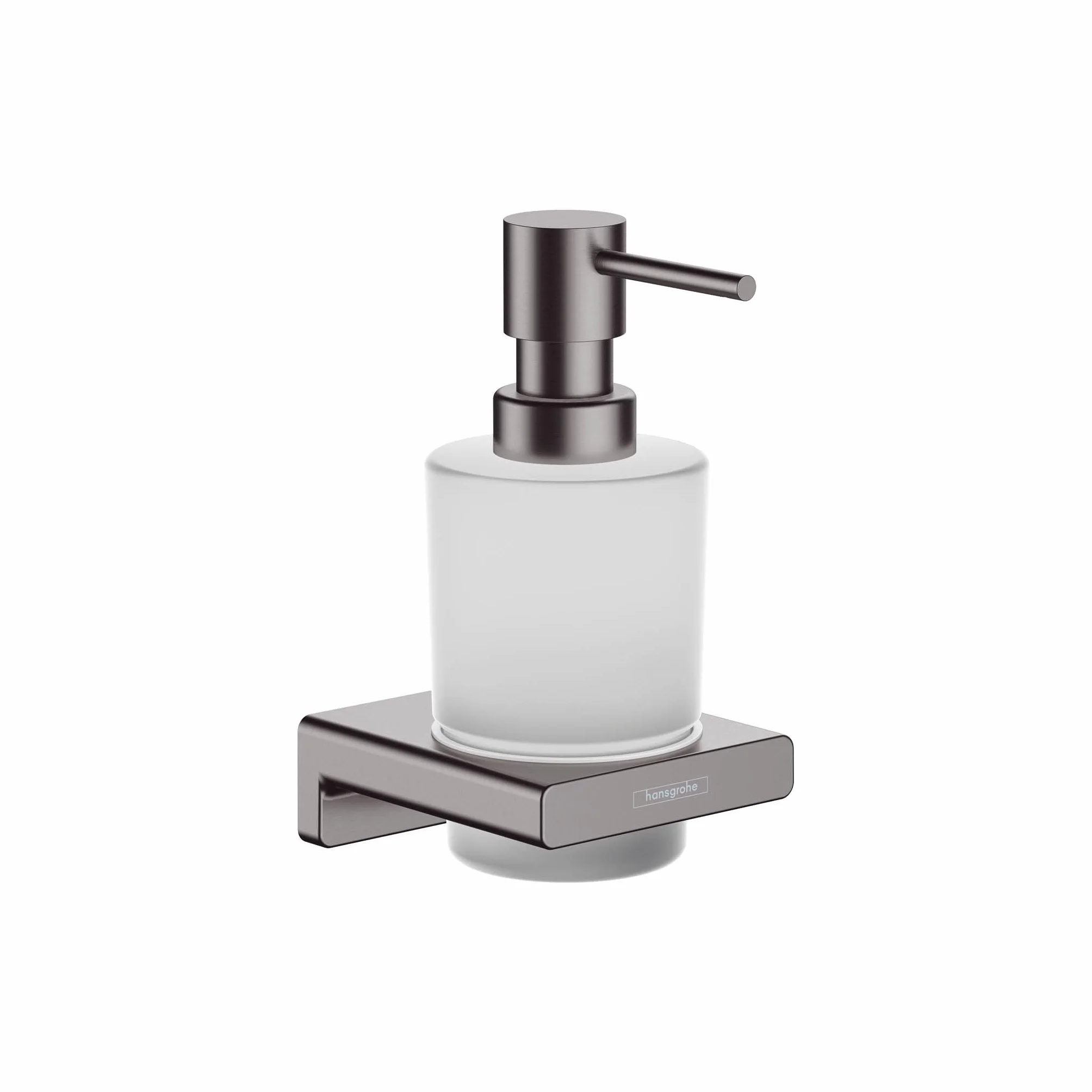 hansgrohe AddStoris Dosificador de jabón líquido, cromo negro cepillado, 41745340