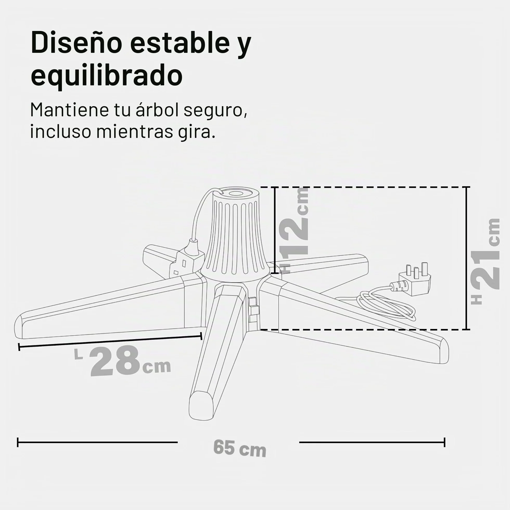Soporte giratorio de 360° para árbol de Navidad, soporte giratorio para árbol de Navidad artificial, giratorio ajustable para decoración del hogar, festivales, para árboles de hasta 8 pies y 35 kg
