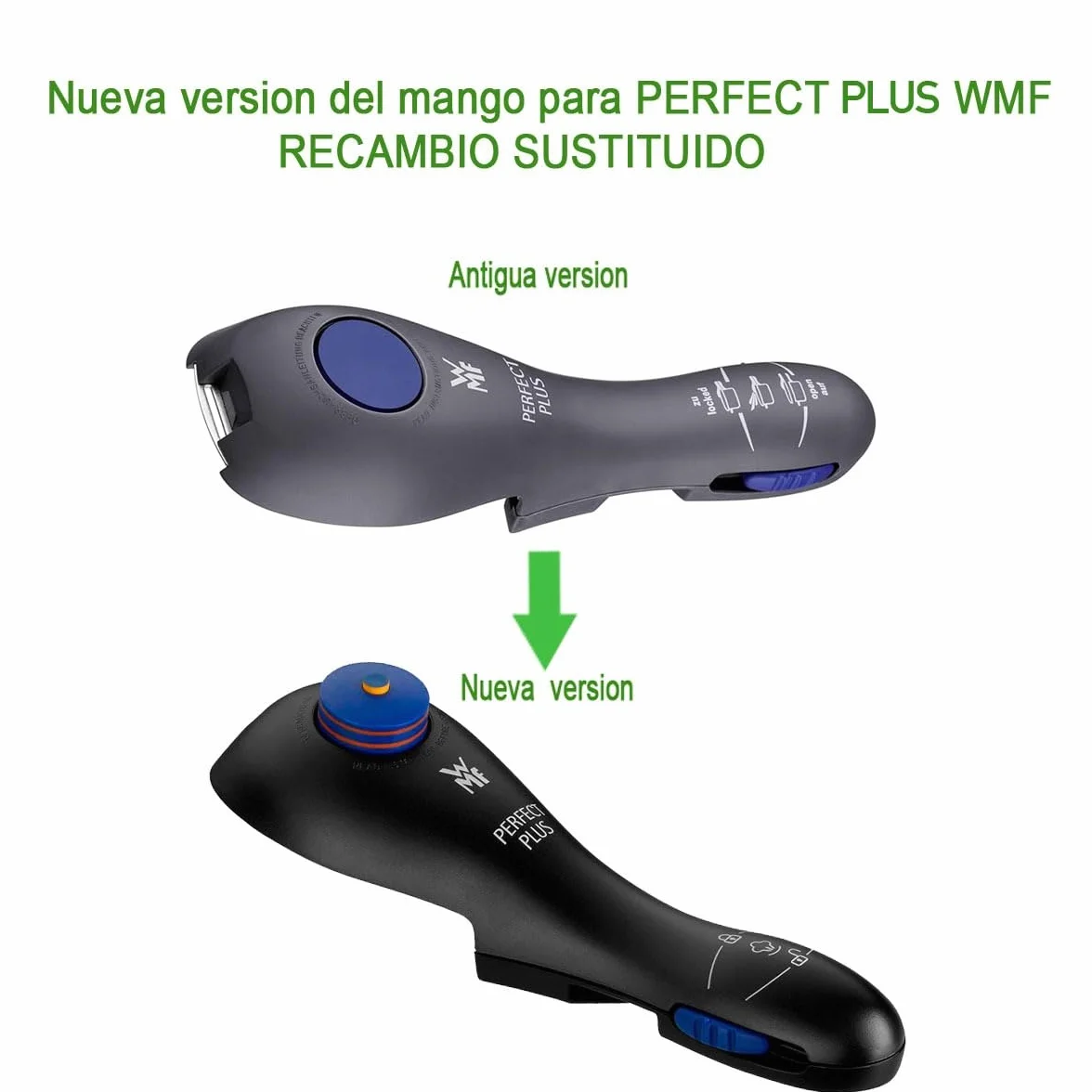 Mango de Tapa Original para Olla WMF Perfect Plus V3 – Recambio Original Compatible con Versiones Posteriores a 2012