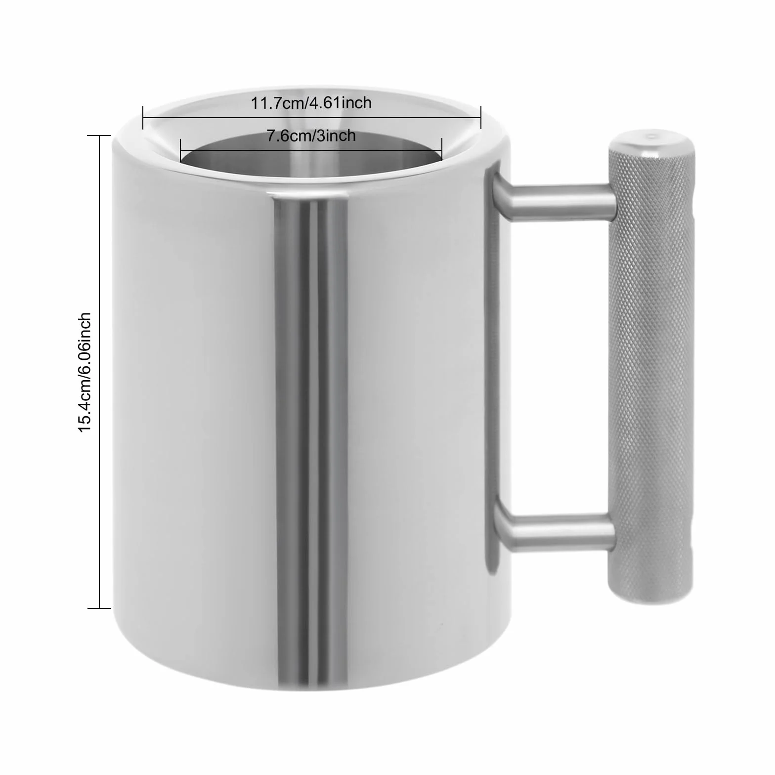 Taza pesada, 10 kg, con mancuernas, acero inoxidable, para fitness, entrenamiento de fuerza, regalo para el uso en casa o en el gimnasio