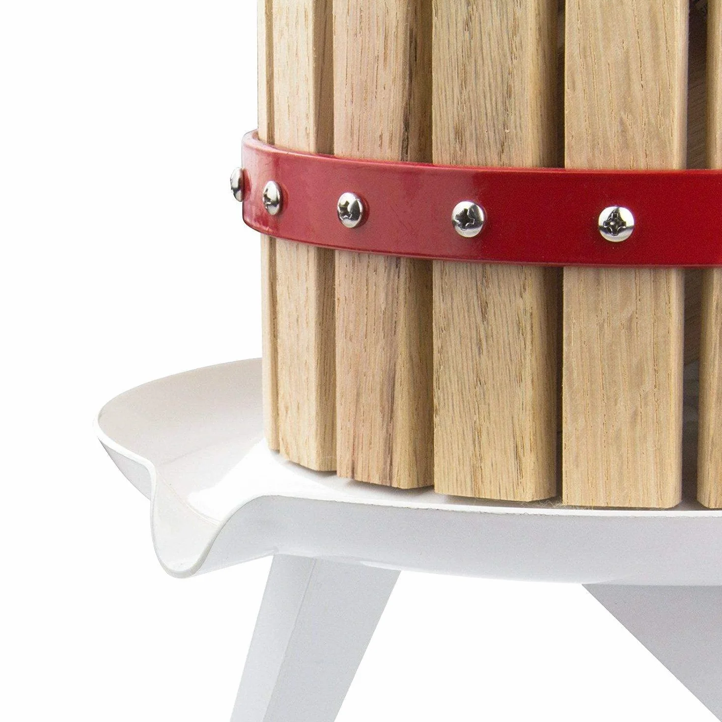 Exprimidor mecánico de frutas y cítricos 12L-FP 12L en madera de roble.
