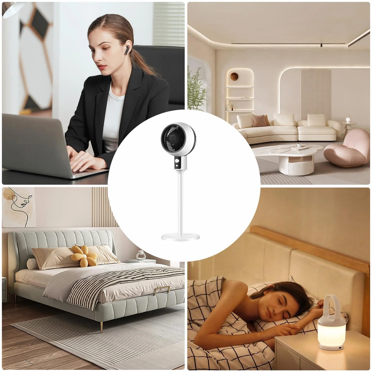 Ventilador 3 Velocidades Flujo de Aire Potente y Silencioso Vertical | Ventilador Para Suelo Para Hogar Garaje Oficina Patio Tienda Dormitorio Baño Dormitorio Habitación