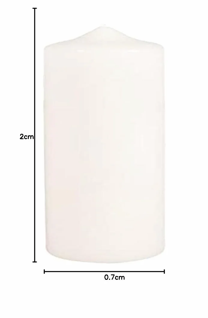 Rayher Vela Pilar 20 x 7 cm Color Crema Parafina RAL
