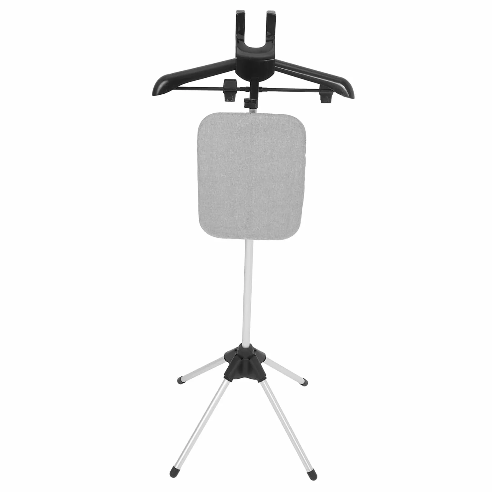 Cabilock Perchero de Vapor Plegable para Ropa Tabla de Planchar Integrada, Soporte Estable de Aleación de Aluminio y Base de Cuatro Patas, Adecuado para Planchado Vertical
