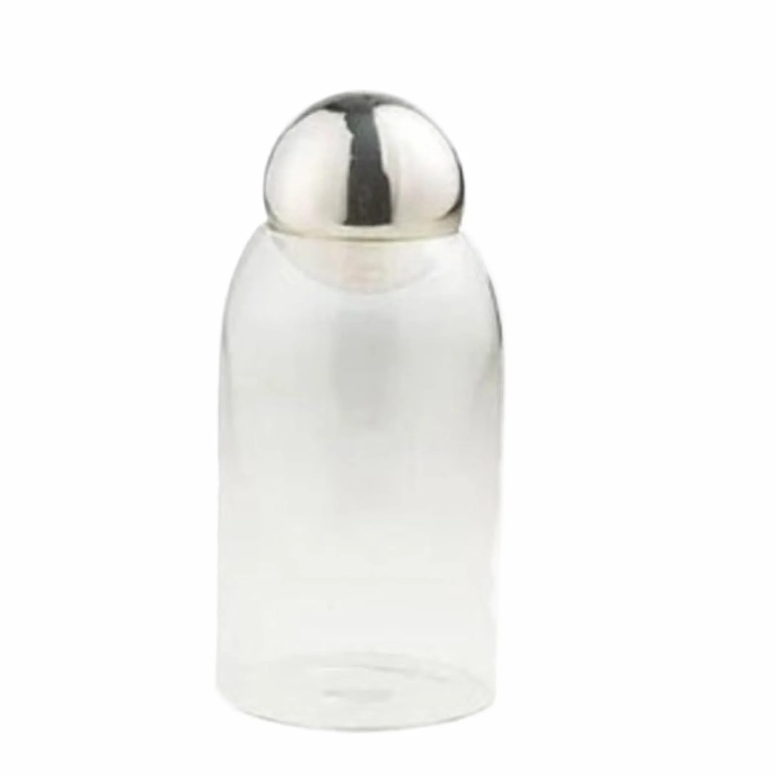 Tarro de almacenamiento para cocina, Tarro de almacenamiento vidrio for frutas secas, nueces, té, café, azúcar, plata, varios tamaños, 2 uds(Silver-m)