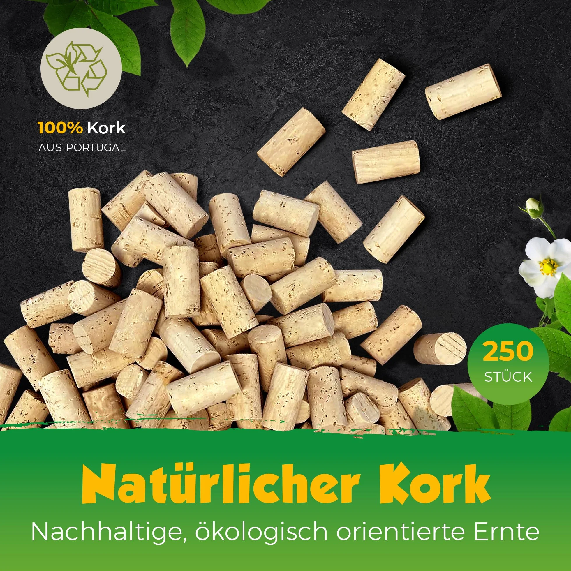 250 unidades de corchos de vino nuevo para manualidades, decoración y pasatiempos/tapones de botella de corcho natural/corchos de vino/corcho