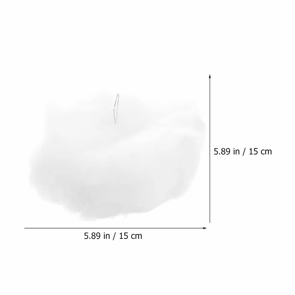 HOMSFOU Decoraciones de nubes artificiales para techo, 6 piezas, algodón simulado, 5,91 pulgadas