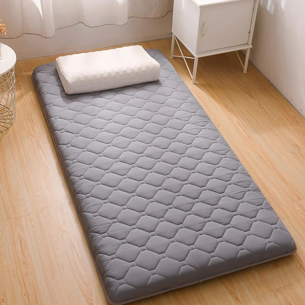 Gris,80x190cm, Colchones Plegables Y Portátiles De Cama Enrollada para Colchones De Suelo Futun De Estilo Japonés, Adecuados para Huéspedes De Colchones