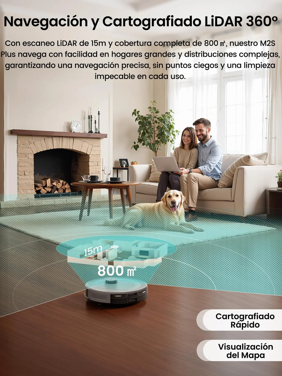 Lefant M2S Plus Robot Aspirador y Fregasuelos 10 000pa